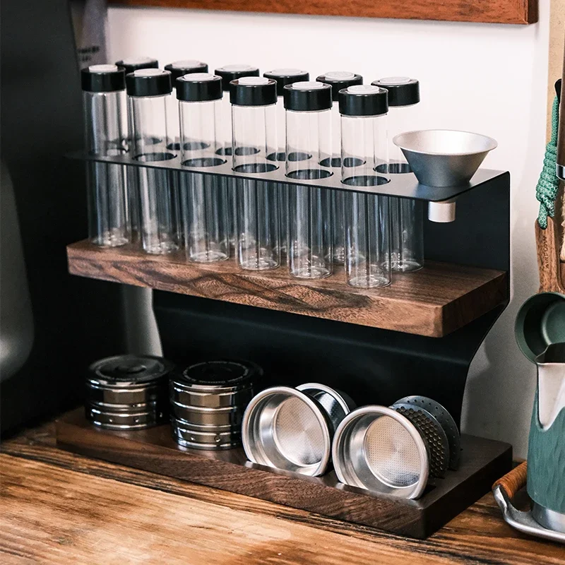 Test tube display stand Glass single tube sealed one-way exhaust valve Storage tank Storage tank Double layer