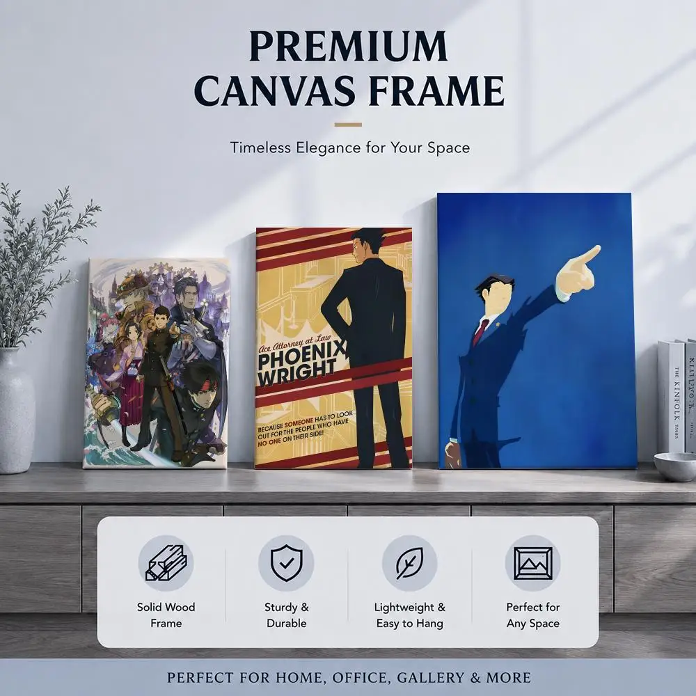 Classic Game A-Ace AttorneyS Framed Wall Painting Framed Poster Wall Decor – Complements Any Wall Ambiance