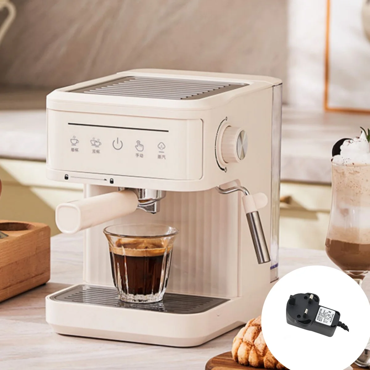 Coffee Machine 1PC Pump Pressure Milk Froth Pulling Steam Household Small Semi-automatic