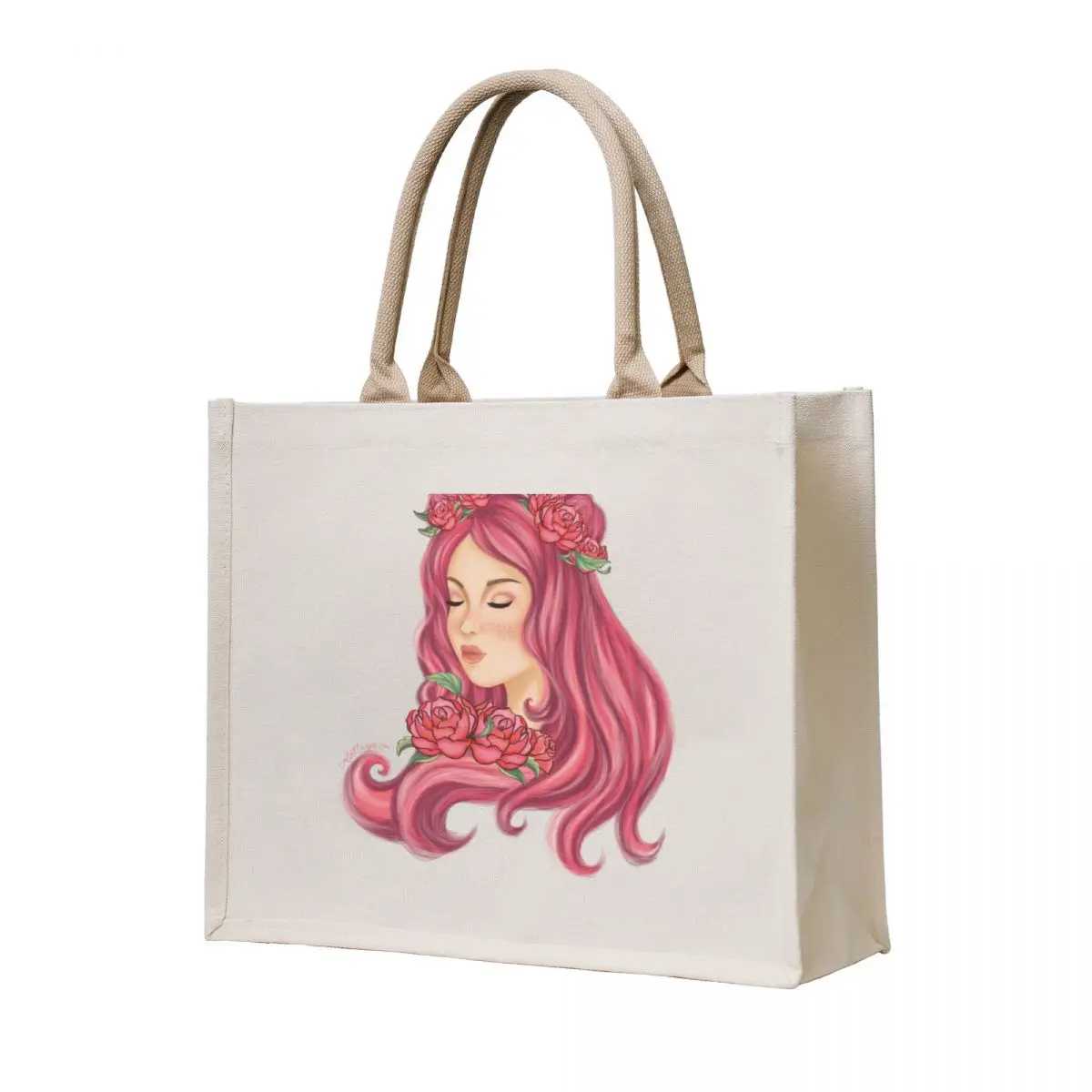 

Girl in pink by Rattayart Tote Bag Shopper bag the tote bag reusable shopping