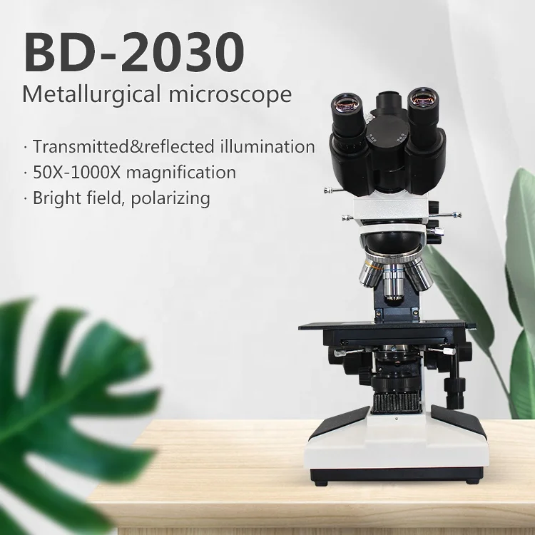 Boshida 50X-1000X BD-2030 Polarizing Microscope Metallurgical Petrology Microscope With Digital Camera