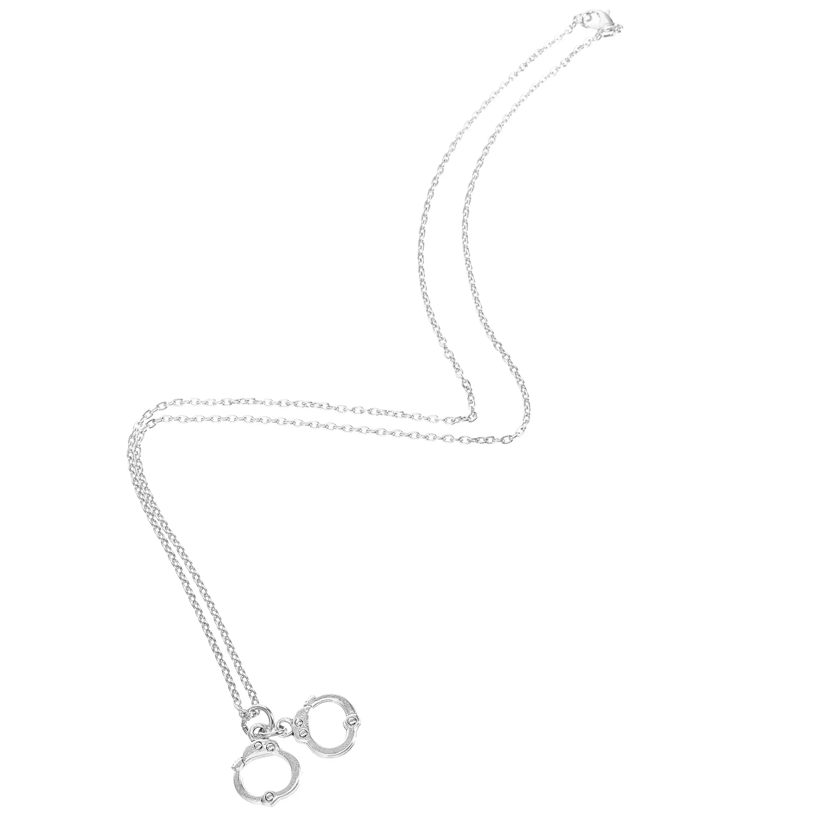

Retro H cuffs Necklace Creative Pendant Gothic Jewelry for Men Women Stylish Chain Metal Cool Punk Accessories