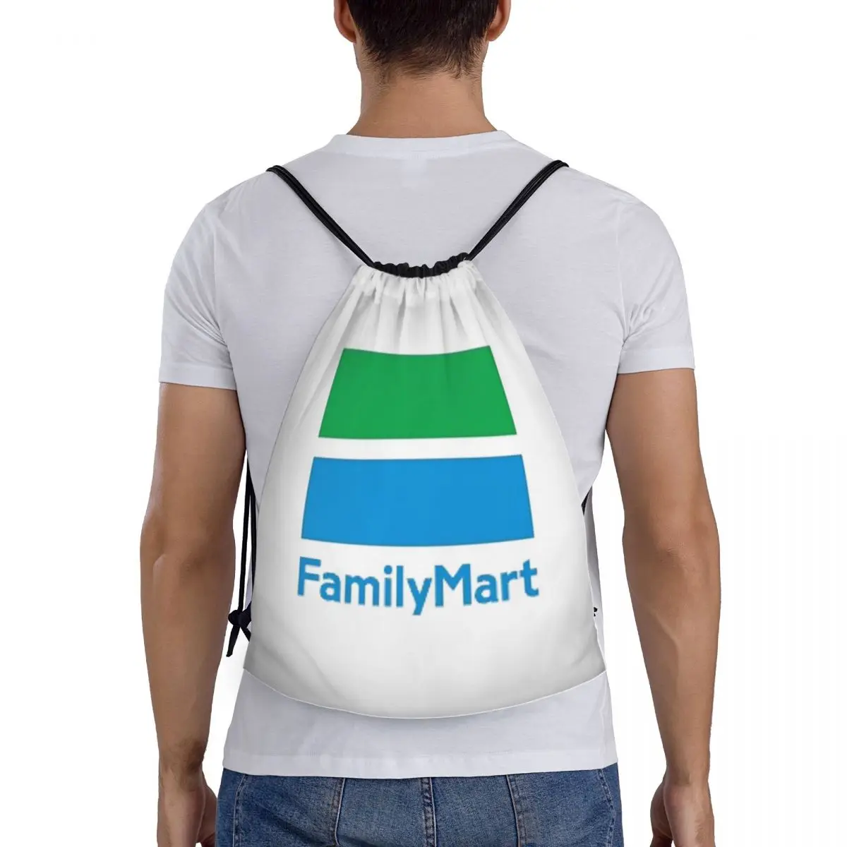 

Family Mart Backpacks Fashion Drawstring Bundle Pocket Sundries Bag Book Bags for Travel Students