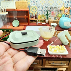 Dollhouse Miniature Kitchen Furniture Items Multilayer Cooking Pot/Electrically Heated Octopus Meatballs Machine  Accessories