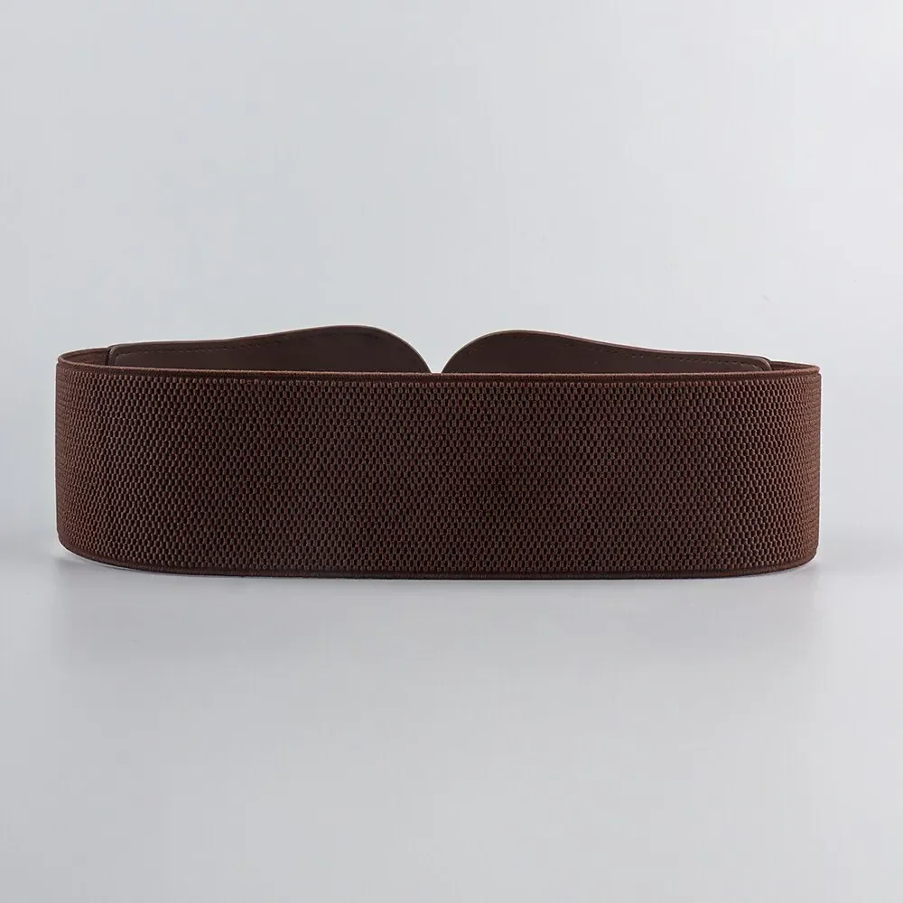 Waist seal Ms. New Products Simple and Permanent Coffee Polyded Coat Korean Fashion Elegant PU Loose Belt