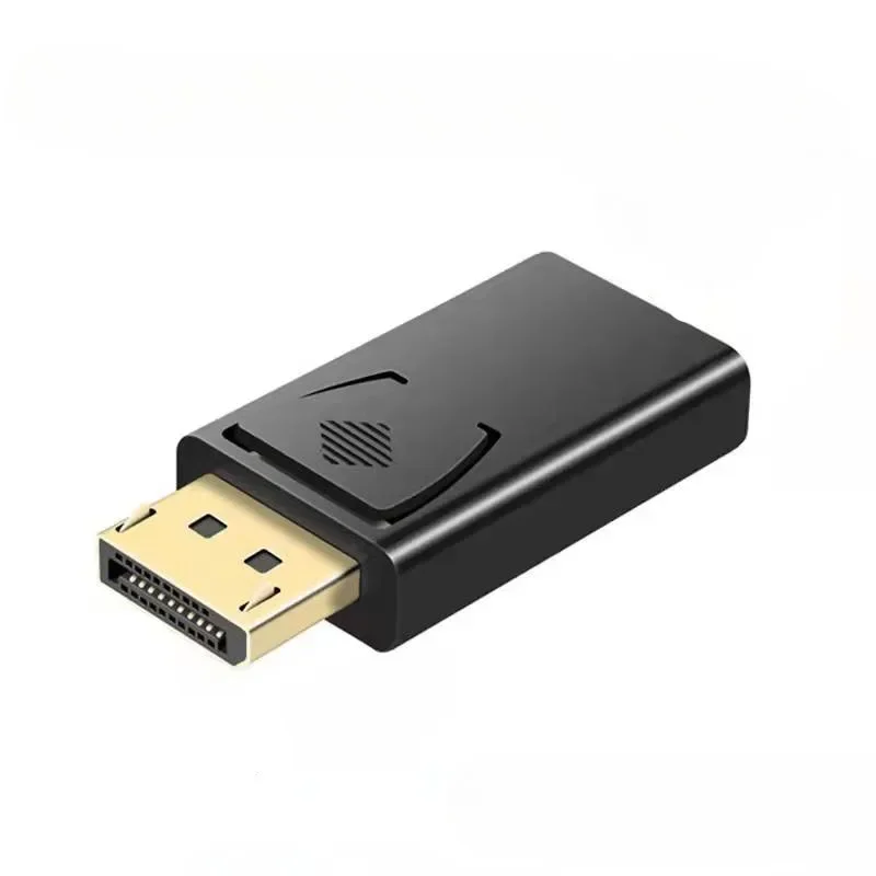 DisplayPort DP Macho para HDMI - Conversor de adaptador fêmea compatível para TV de computador, conector 4K, interruptor de plugue de áudio e vídeo, DP para