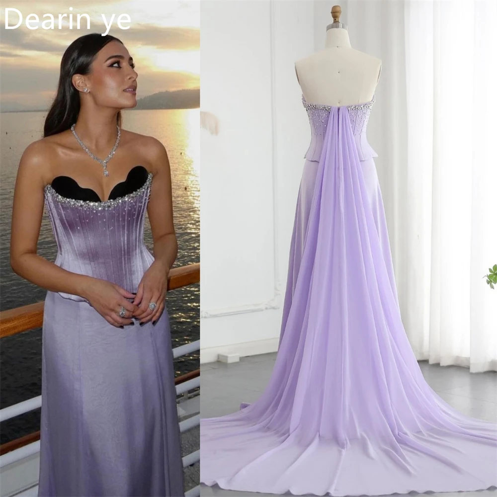 Customized Evening Gown Saudi Arabia Prom Dearin Asymmetrical A-line Ankle Length Sequin Skirts Layered Tulle Bespoke Occasion D