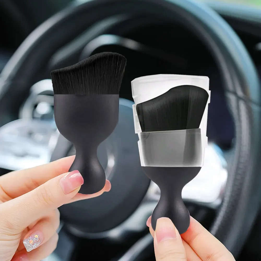 

1x Car Cleaning Tool Air Conditioner Air Outlet Cleaning Soft Brush with Shell Car Crevice Dust Removal Brush Car Detailing Tool