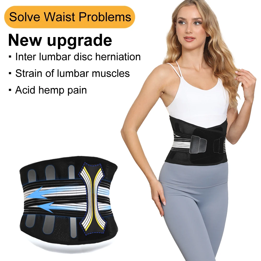 Back Support Brace - Waist Support Belt for Lower Back Pain, Muscle Spasm, Strains, Sciatica, Injury Recovery, Rehabilitation