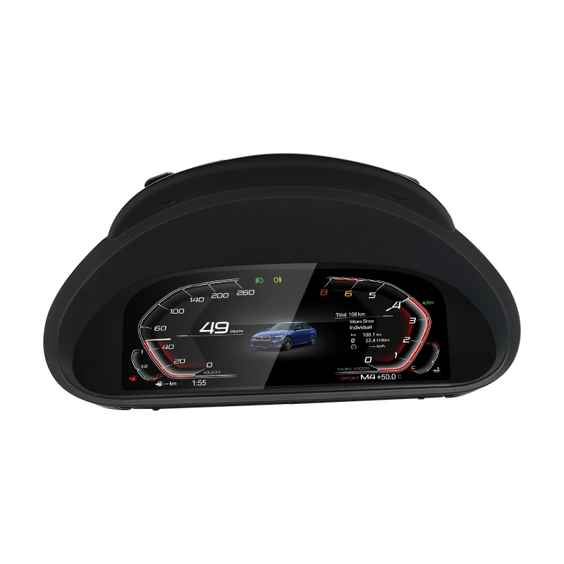 Anti Glare Dashboard For B* 3Series E46 1999-2004  An-droid Panel Virtual Cockpit Digital Dashboard LCD Speedometer-HDF