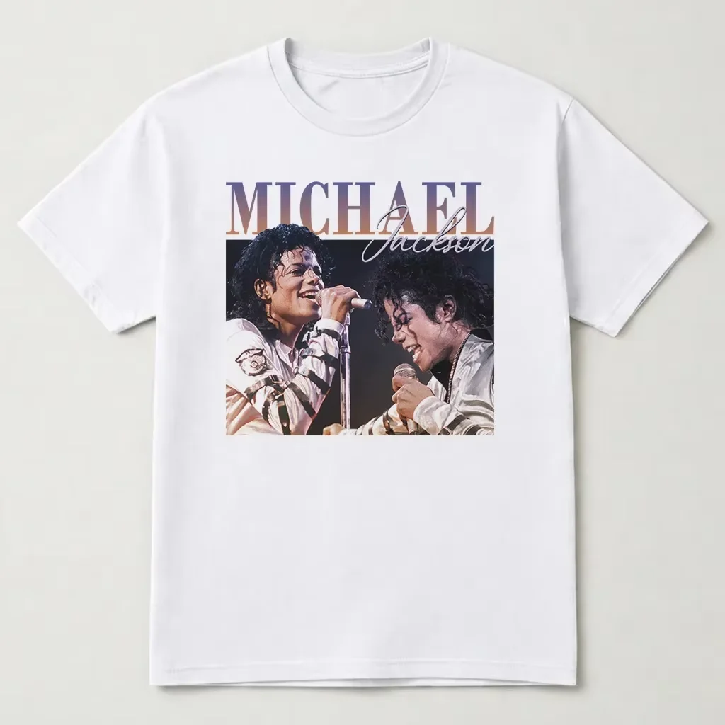 2026 New Men Women Y2K Popular Short Sleeve T-shirt, Unisex O-Neck Michael Jackson MJ Classic Graphic Tee,