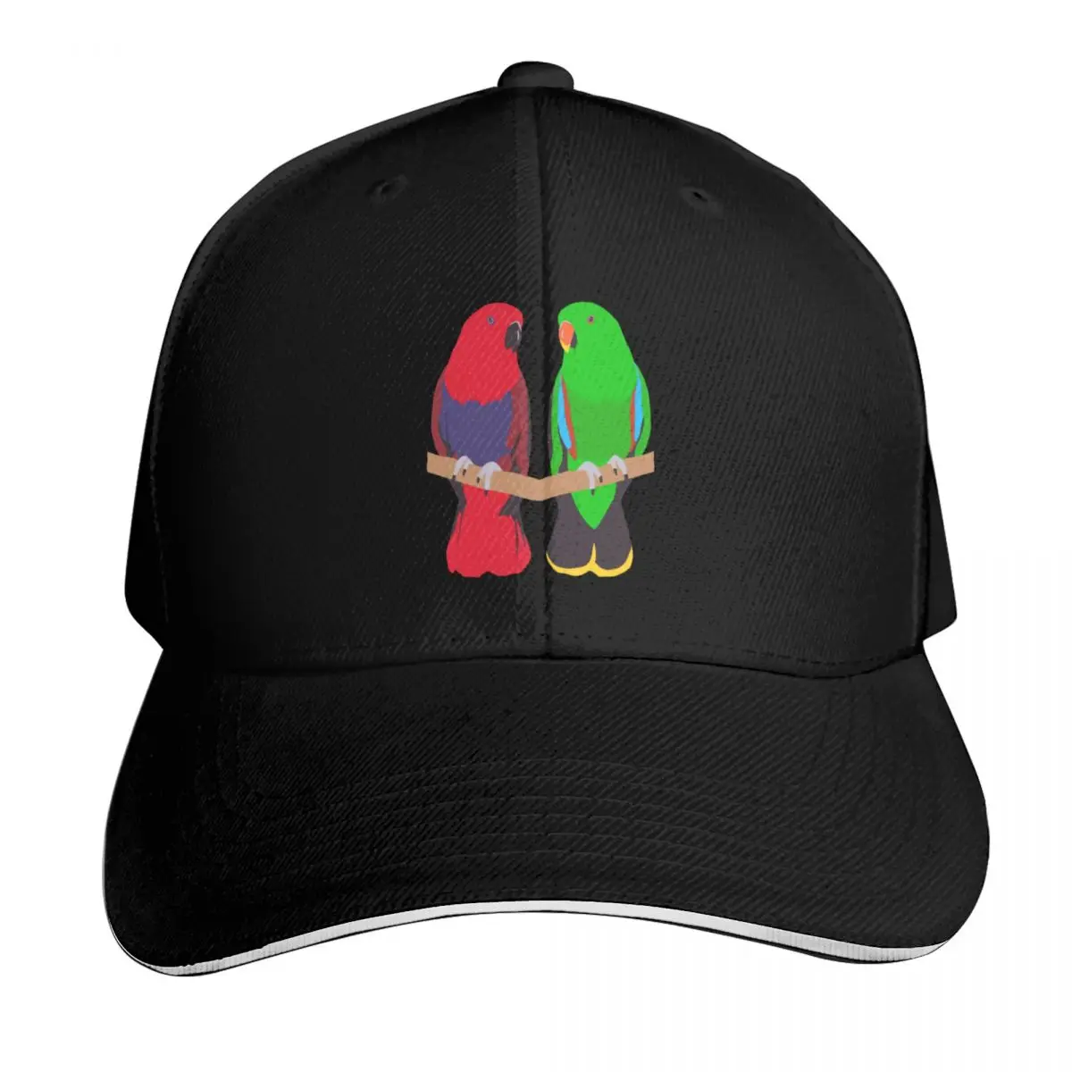Eclectus Parrot Pair Baseball Cap Casual Daily Wear Quick Dry Performance Cotton Twill Breathable