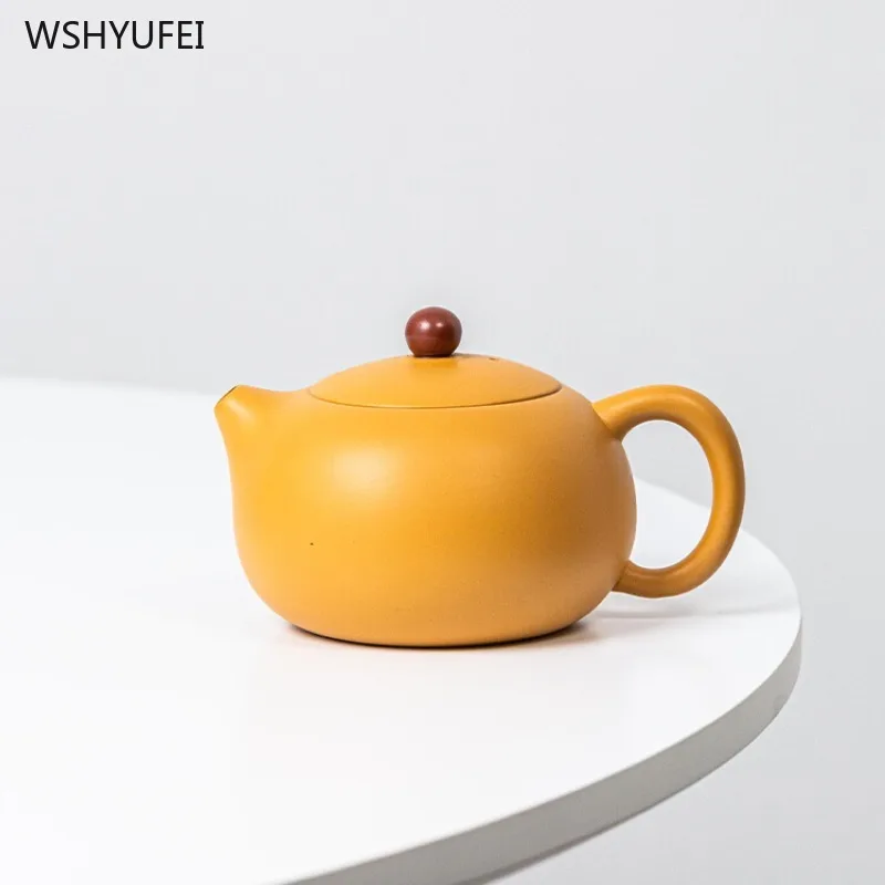 

180ml Yellow section mud from the original ore, Xishi pot Handmade teapot purple clay teapot household Kung Fu Tea 1pcs