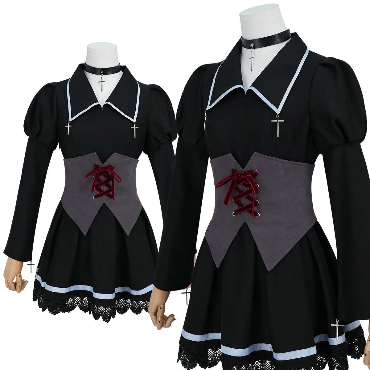 

HOLOUN Shugo Chara Anime Tsukiyomi Utau Cosplay Costume Convention Halloween Christmas Dress Choker Waist Strap