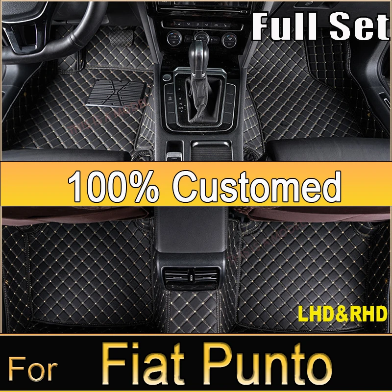 

Кожаные автомобильные коврики на заказ для Fiat Punto 2007, 2008, 2009, 2010, 2011, 2012, 2013, коврики, коврики, подкладки для ног, аксессуары