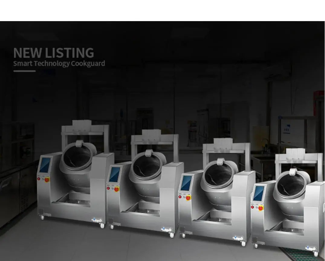 Macchina da cucina a tamburo grande Forniture per mensa Catering Snack bar Touch screen Robot da cucina intelligente