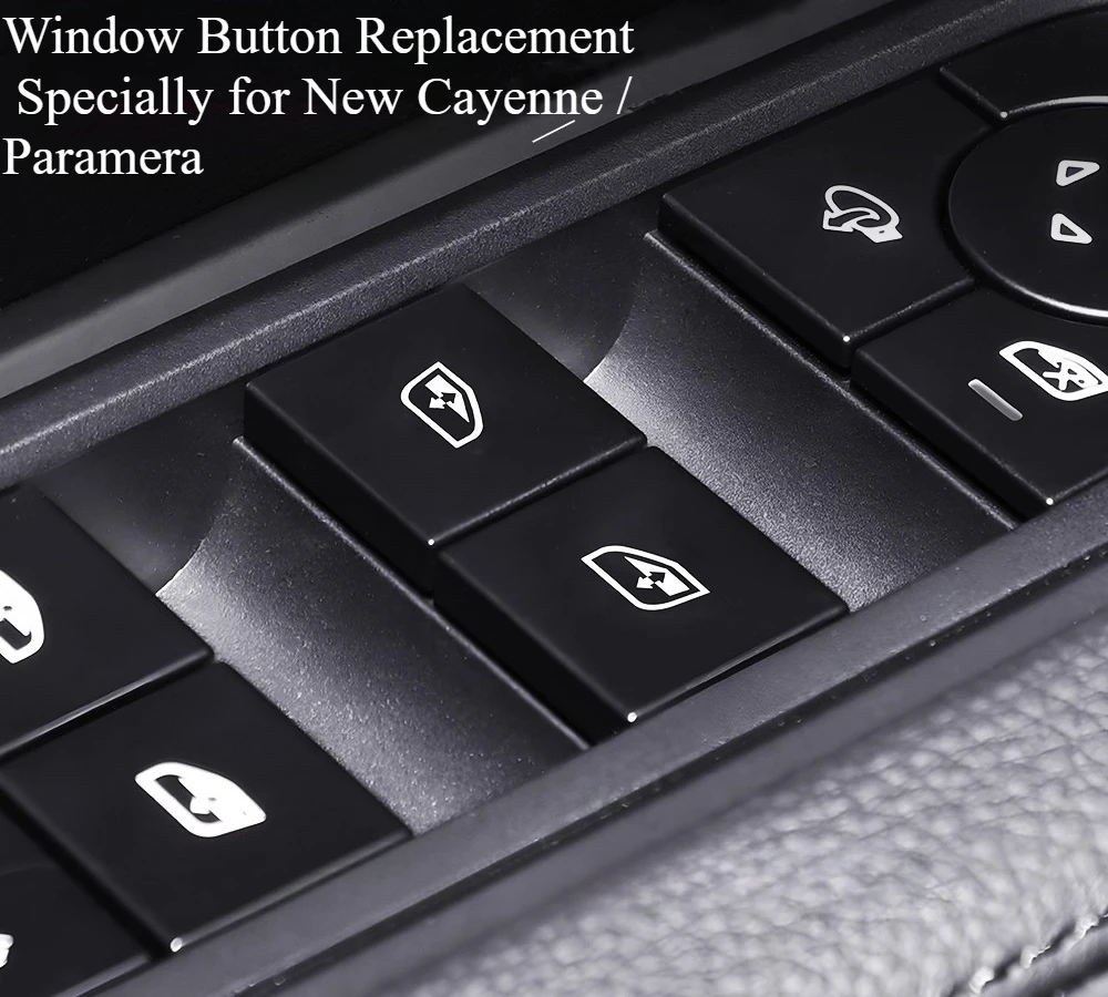 

ABS Chrome Window Lift Switch Buttons Trim For Porsche 911 718 991 Boxster Cayman Carrera Panamera 2017-2024 Car Accessories 1PC