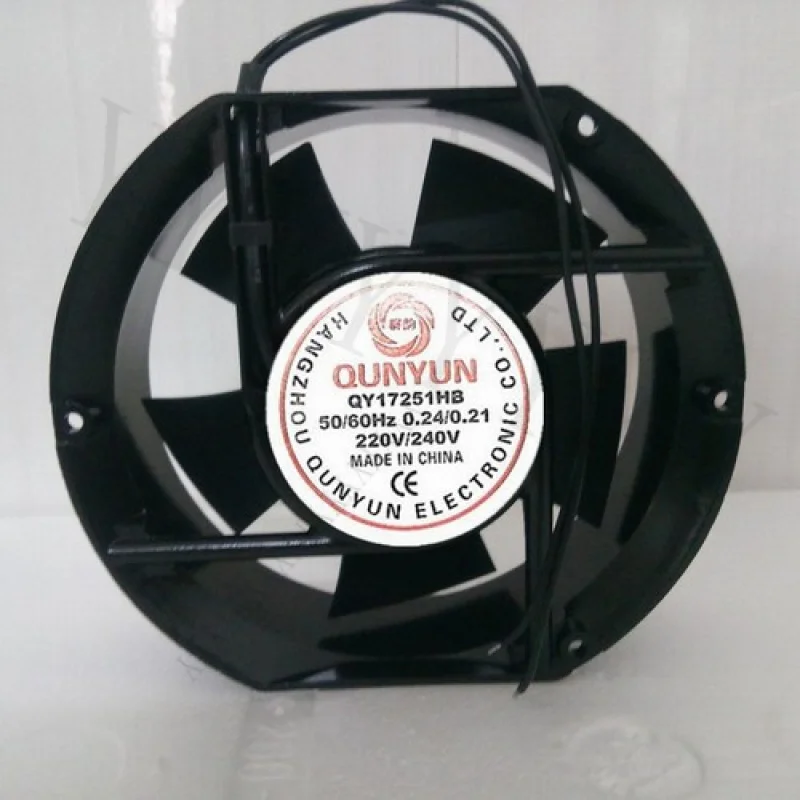 

Y 1pcs New for QUNYUN QY17251HB AC 220/240V 17cm 17251 2 wire Aluminum frame fan