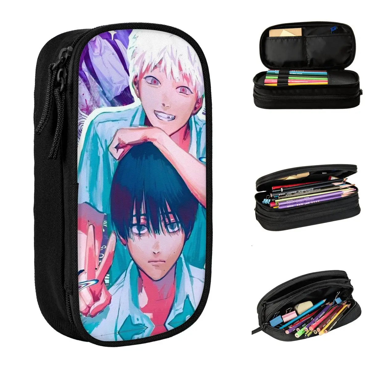 

Manga The Summer Hikaru Died Pencil Cases Anime Pencilcases Pen Box for Girls Boys Bags School Supplies Zipper Stationery