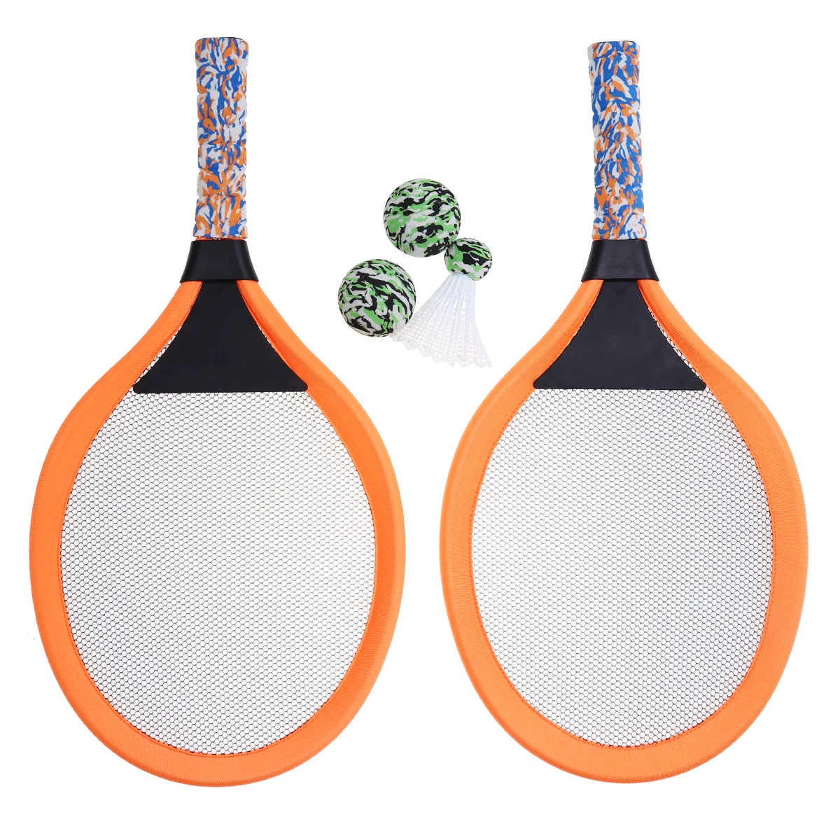 

Tennis Racket Set Orange Kid Kids Badminton Rackets Oval Children Racquet