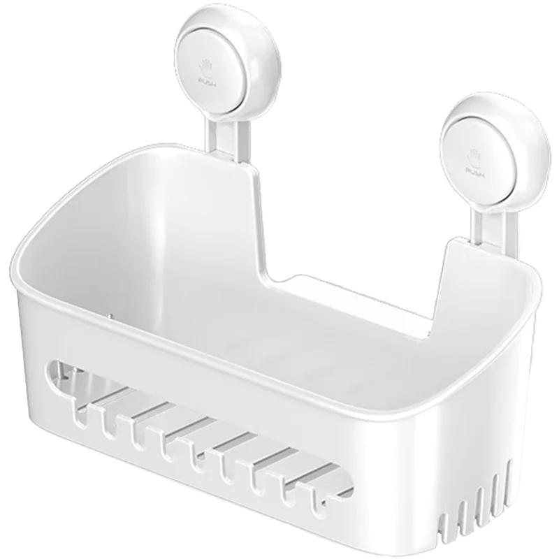 New Shower, Spice Stand, Bathroom Organizer, Storage Basket, No Drill, Removable Vacuum Suction Cup, Wall Stand