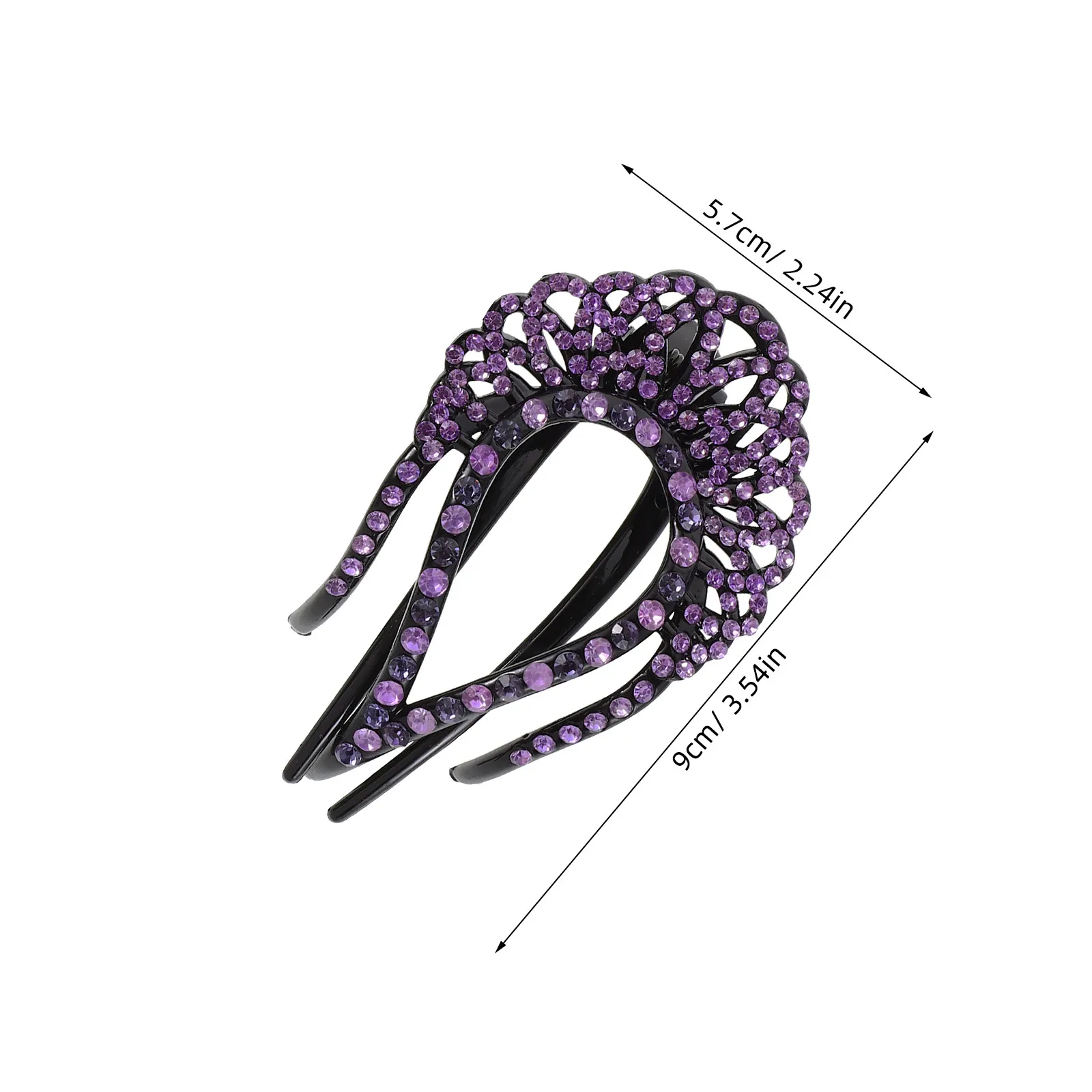 3Pcs Hair Bun Prong Forks Rhinestone Elegant Hairpins Secure Clip Updo Accessories for Women Bridal Wedding Mom Hair Clips