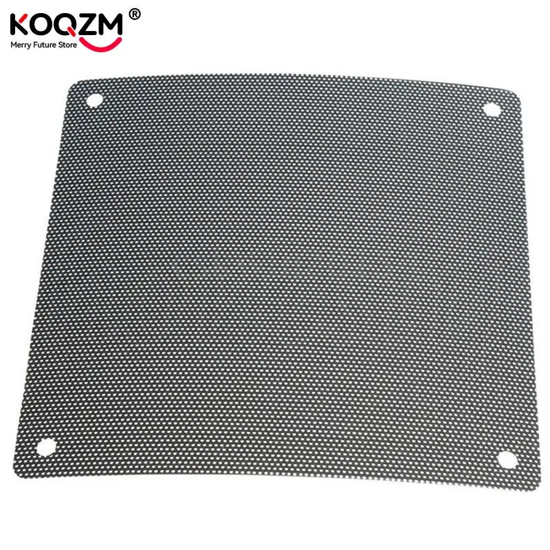 5pcs Computer Mesh 120mm Cuttable Black PVC Case PC Fan Dust Filter Dustproof Cover Chassis Dust Cover for Computer Cooling Fan