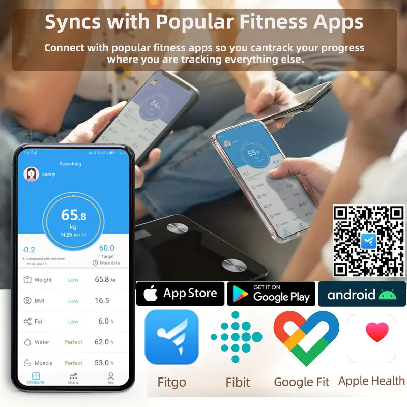 Hot Sale Human Health Body Weighing Scales With APP Digital Body Fat Personal Smart Weight Scale