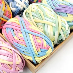 Cotton Flat Thread DIY T-Shirt Yarn Crochet Candy Colors Sewing & Knitting Supplies Materials for Bag Slippers Sandals Handmade