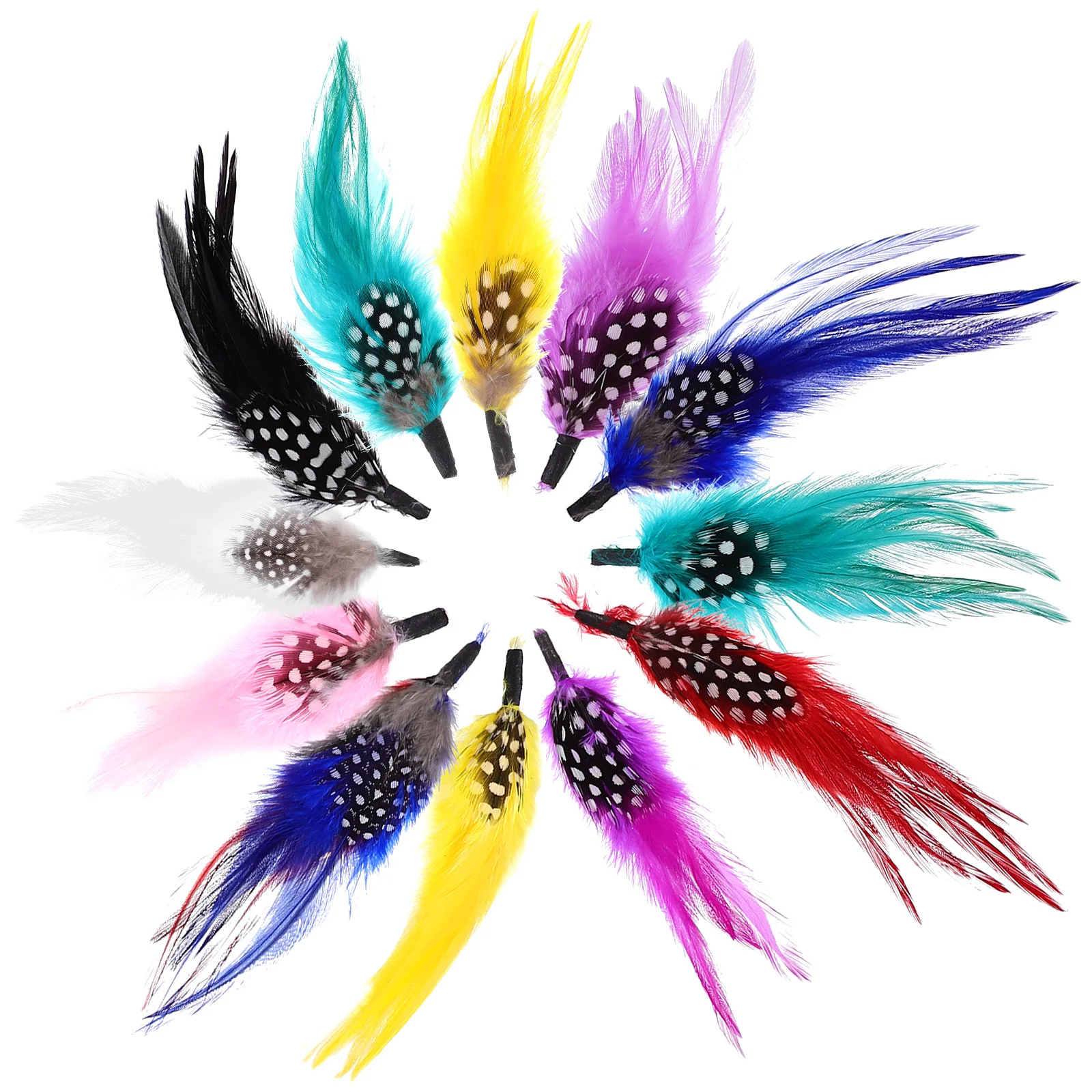 

12Pcs Plume Decorations Craft DIY Supplies Lightweight for Wedding Centerpiece Thanksgiving Handmade Hat Earring
