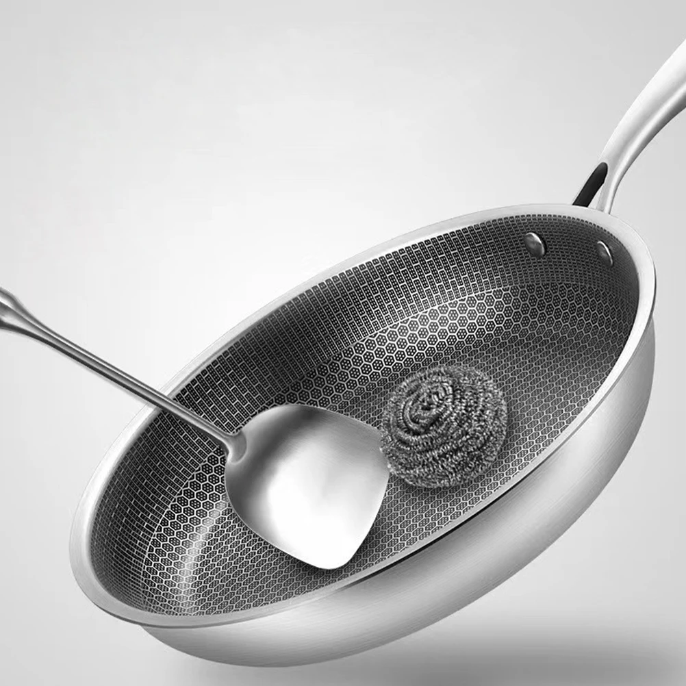 Sartén antiadherente de panal, sartén para freír de acero inoxidable, parrilla de cocina para acampar, utensilios de cocina para huevos, estufa de inducción gruesa, uniforme