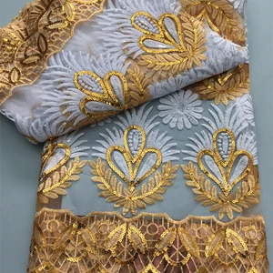 Vải ren màu xanh vải tuyn màu xanh, sequin, thêu châu Phi, váy cưới của Pháp, chất lượng cao, chất lỏng, sang trọng, A3812, 2024 12 Têu doanh doanh bán chính bằng vải tuyn ren - №1