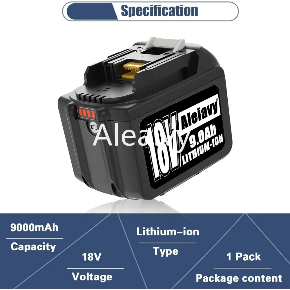 BL1830 18V Battery Rechargeable 9000mAh 6000mAh Lithium Ion Battery 18Volt Li-ion Battery For Makita Electric Power Tool BL1860