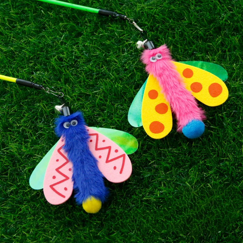 

Pet Cat Toys Interactive Funny Insect Cat Stick Toy for Kitten Playing Teaser Wand Toy Cat Supplies Pet Products for Cats