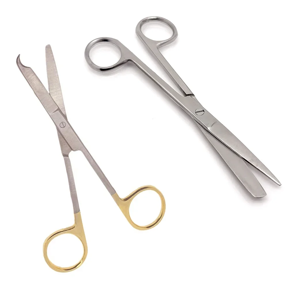 Spencer Stitch Suture Removal Scissors Gold Handle Dental Surgical Instrument for Suture Cutting Removal Medical Grade Tool