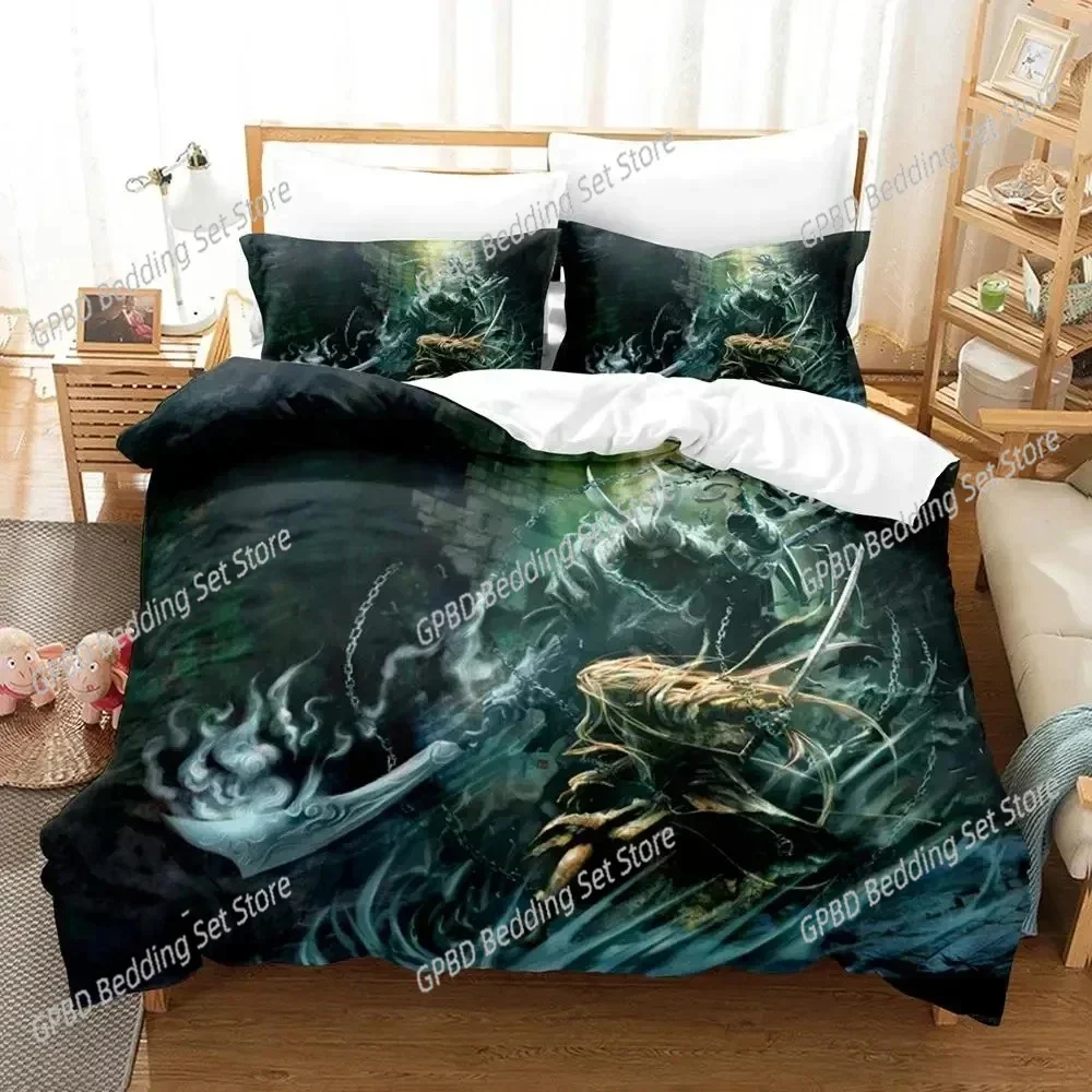 Luxury New 3D Print Anime Samurai Bedding Set Duvet Cover Bed Set Quilt Cover Pillowcase Queen Size Boys Adult Bedding Set