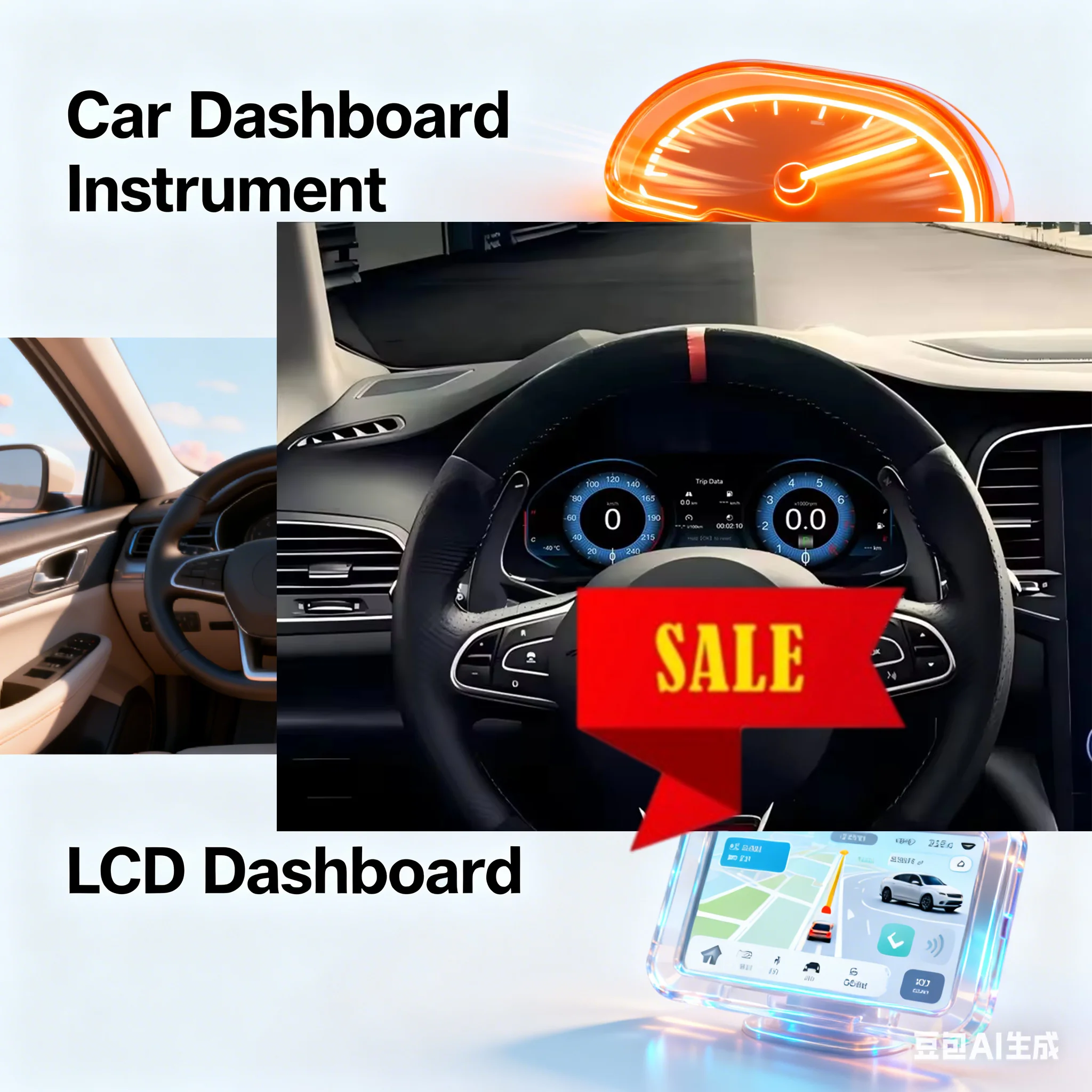 For Renault Megane Koleos 2016-2023 Car LCD Dashboard Digital Cluster Virtual Cockpit Instrument Speedometer Multifunctional