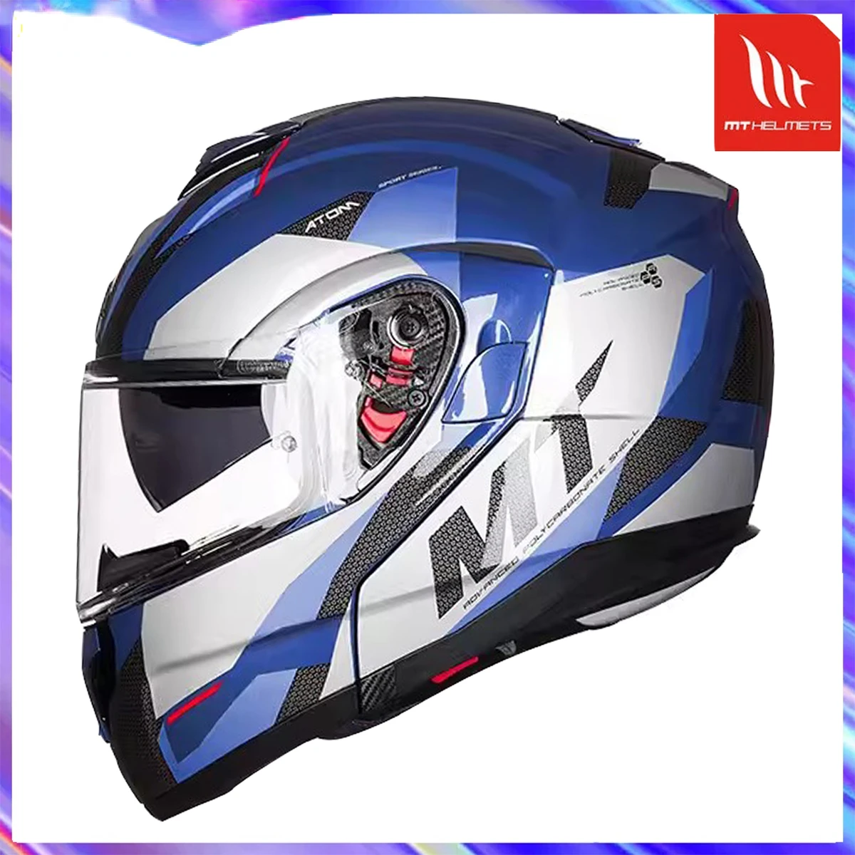 Men MT Motorcycle Helmet DOT ECE SNELL NBR Certification Flip Up Casco Double Lens Motocross Motobike Capacetes Noise Reduction