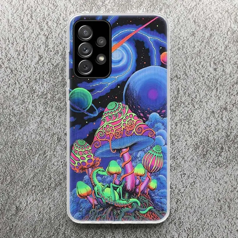 Weird Mushroom Psychedelic Phone Case for Samsung Galaxy A14 A54 A15 A55 A13 A53 A12 A52 A25 A35 A24 A34 A23 A33 A22 A32 A04S A0