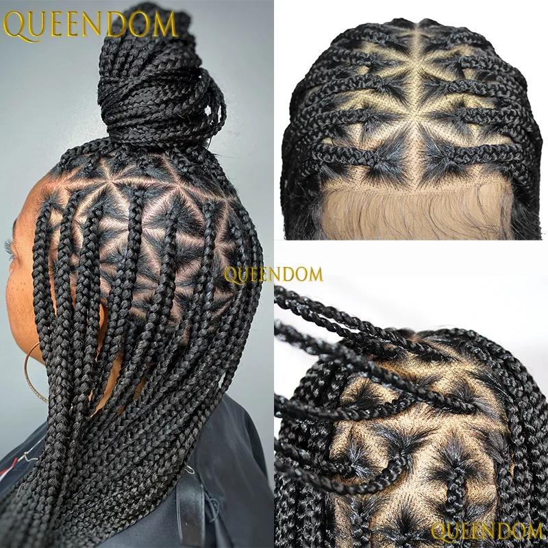 

26inch Natural Hair Wigs for Women Cornrow Braids Wig Synthetic Full Lace Wigs For Women HD Lace Wig