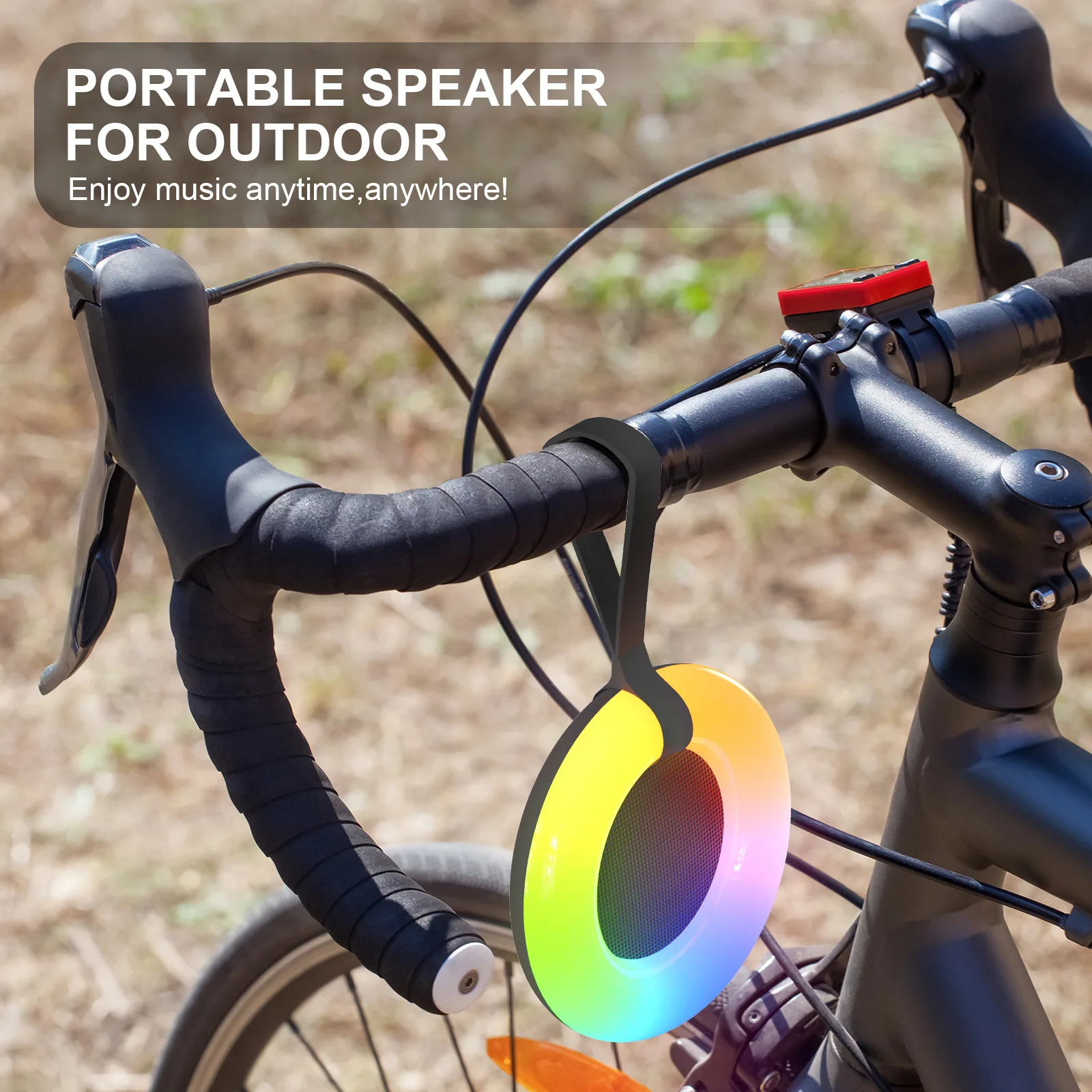 IPX7 مقاوم للماء العائمة سمّاعات بلوتوث لاسلكي يدوي دعوة صندوق تشغيل الموسيقى مع ضوء RGB الحمام حمام سباحة مشغل موسيقى