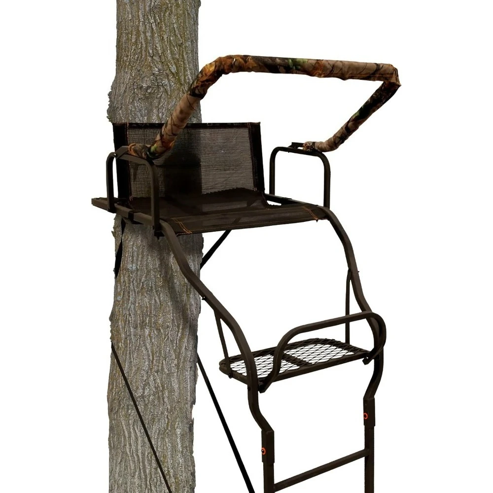 

Warrior Elite Ultra-Wide Ladder Whitetail Deer Elk Mule Above Hunting Outdoors Seat 17' Tall 1-Person Tree Stand
