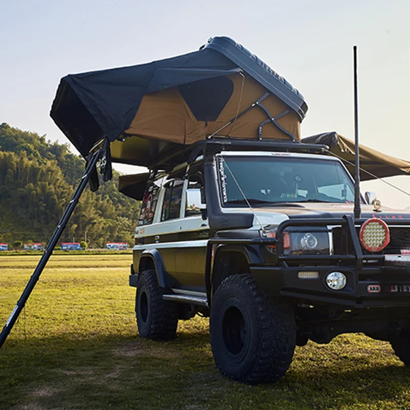 High Quality Large Size Four Season Double Layer Waterproof Automatic Quick Open Rooftop Tent For 4WD Offroad Car Camping