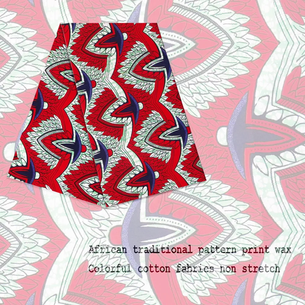

Африканская ткань с восковым принтом Ankara, оригинальная высококачественная ткань из 100% хлопка, Африка