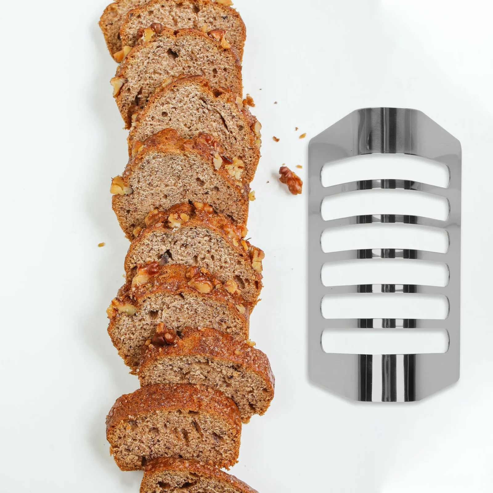 

Rack Stainless Steel Sliced Toast Holder Shelf Bread Stands Breakfast Tray Sliced Bread Shelf Food Serving Rack Storage Easy