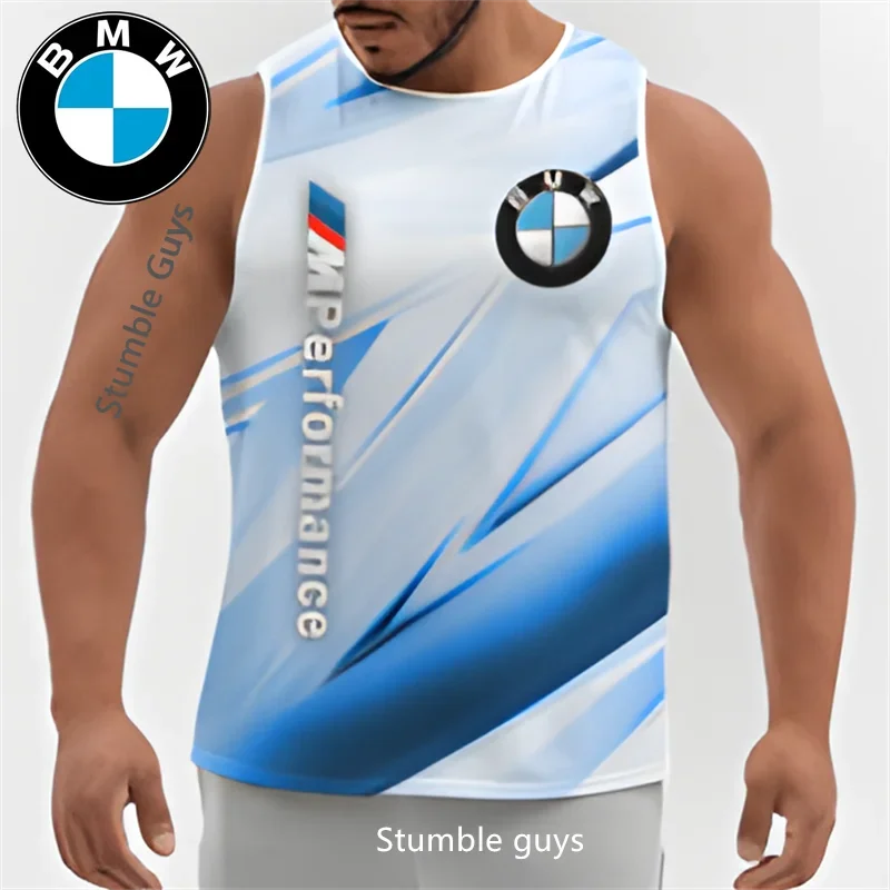 

Men's BMW M Power Summer Oversized Tank Top Sports Motorcycle Racing Street Style Quick-Dry Hip-Hop Trendy Wear