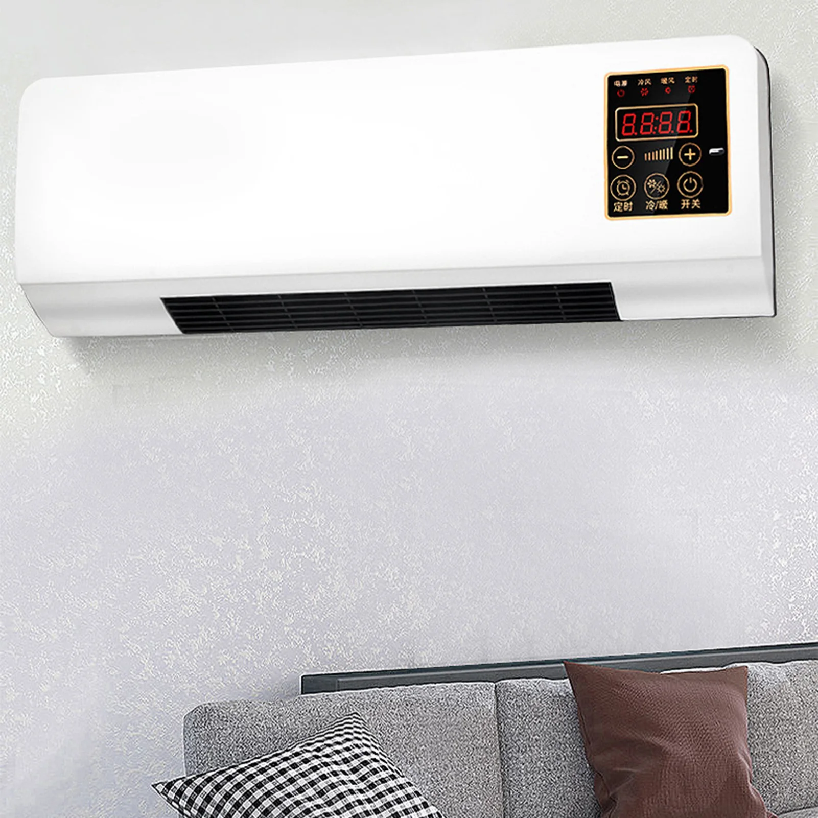 مكيف هواء 1800 وات متعدد التروس تبريد التدفئة التحكم عن بعد تعديل اللمس تكييف هواء صغير