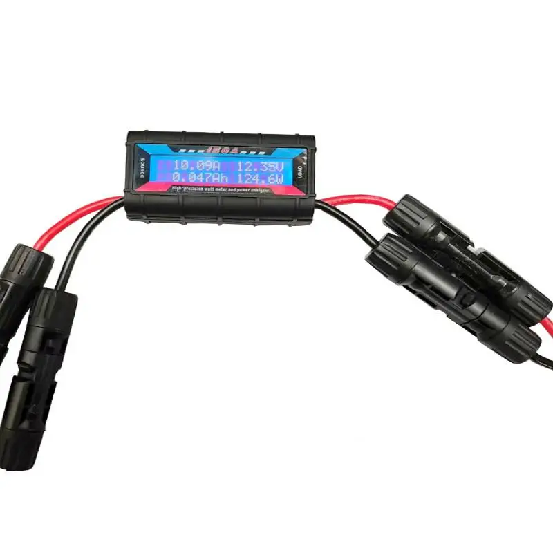 Digital Solar Power Analyzer 150A 200A LCD Screen Voltmeter Wide Measurement Range for Solar Farm Equipment Debugging