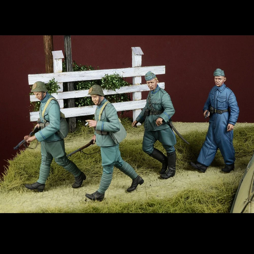 

1/35 Голландские солдаты времен Второй мировой войны, марширующие 1940 года, фигурка солдата из смолы, военные темы, комплект в разобранном и неокрашенном виде