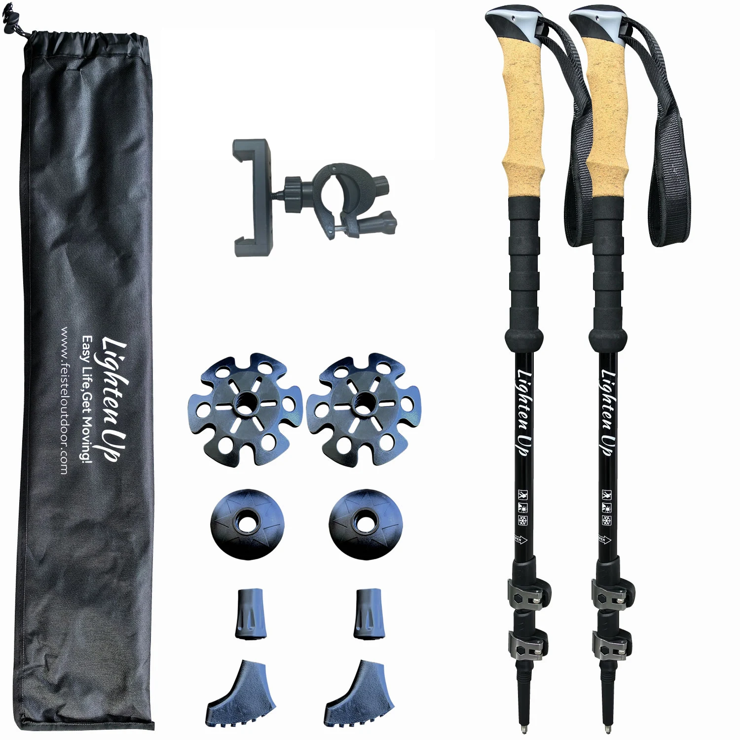 

1/2 шт. складная палка для селфи, треккинговые палки из углеродного волокна, складные телескопические палки, легкая трость для пешего туризма, альпинизма